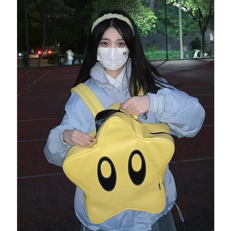 Ba Lô Y2K Hình Ngôi Sao Dễ Thương Cho Nữ