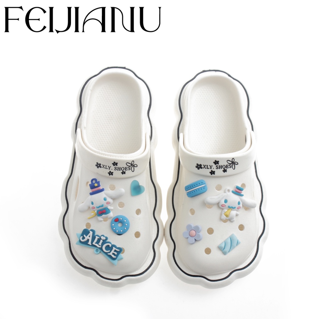 FEIJIANU dép Cross dép sandal nữ giày đi biển đáng yêu thoải mái 062512