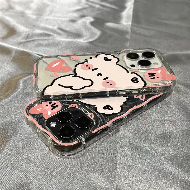 Ốp Điện Thoại Mềm Trong Suốt In Hình Gấu Dễ Thương Cho Iphone 14Promax 1312 / 11 7 / 8plus xr / sins DVRC