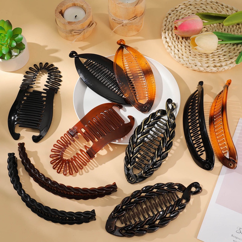 Ygt Set 10 Lược Kẹp Tóc Đuôi Cá Phong Cách Vintage