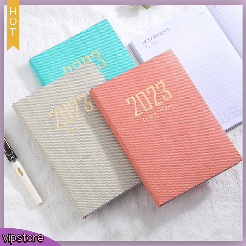 &lt;VIP&gt; Sổ Tay Ghi Kế Hoạch Agenda 2023 A5 Bìa Giả Da Đa Năng Tiện Dụng