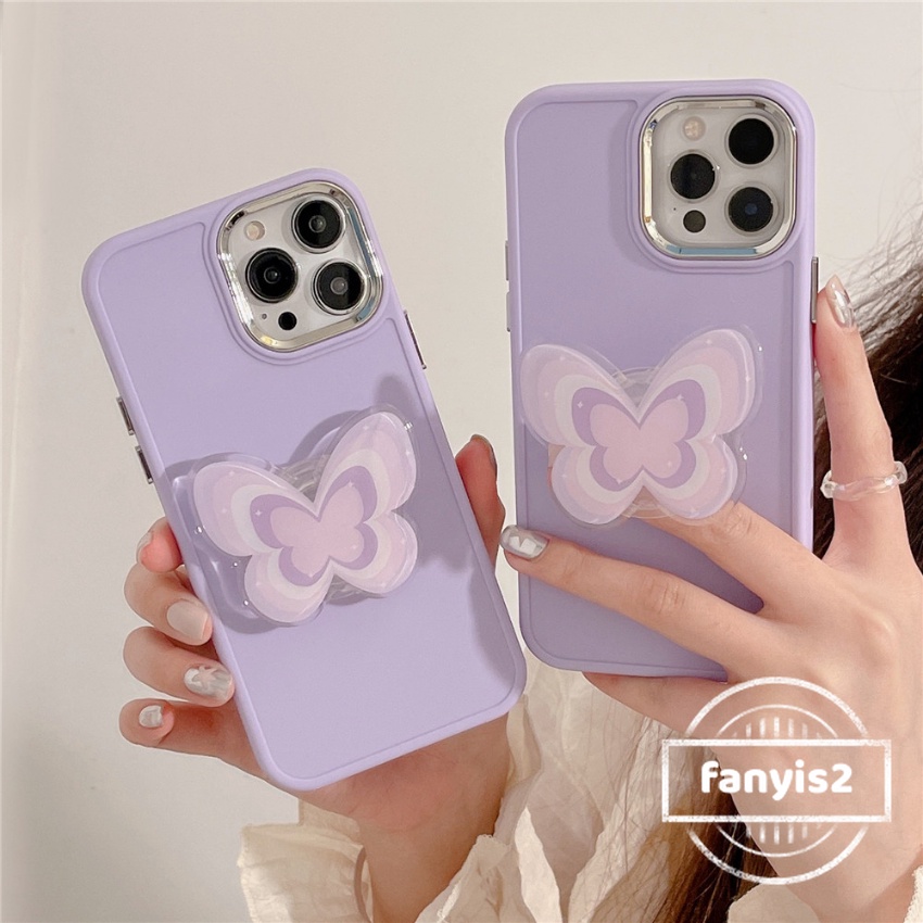 Ốp Điện Thoại Silicon Dẻo Mạ Màu Kẹo Ngọt Có Giá Đỡ Cho iPhone 11 14 13 12 Pro Max X XR Xs Max 8 7 Plus SE 2020