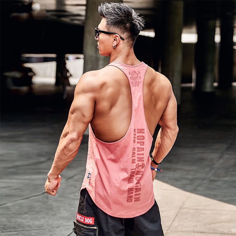 Áo Thể Thao Sát Nách Dáng Rộng In Họa Tiết Chú Chó Cá Tính Cho Nam