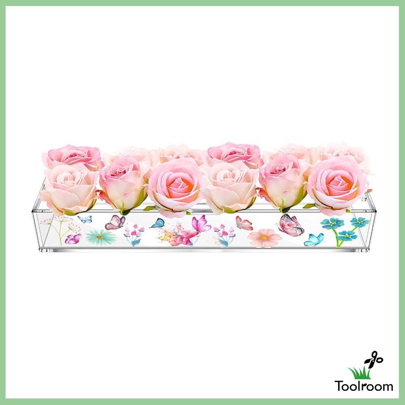 Lọ Hoa Hình Chữ Nhật Bằng Acrylic Dùng Trang Trí Phòng Khách