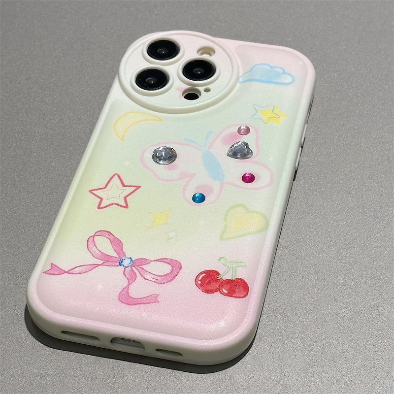 Ốp Điện Thoại Đệm Khí In Hình Bướm Cho iphone15 / 14promax / 13 / 12 / 11 / XR / XS / X / XSMAX / 7 / 8PLUS