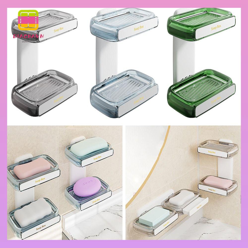 DIACHAVN Giá Đỡ Xà Phòng Hai Tầng Gắn Tường Không Cần Đục Lỗ