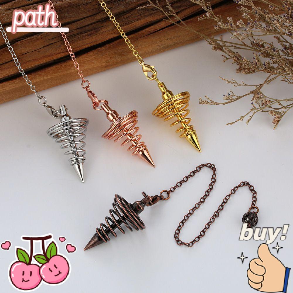 PATH Mặt Dây Chuyền Hình Nón Xoắn Ốc Bằng Đồng Màu Vàng / Bạc Phong Cách Cổ Điển Thời Trang