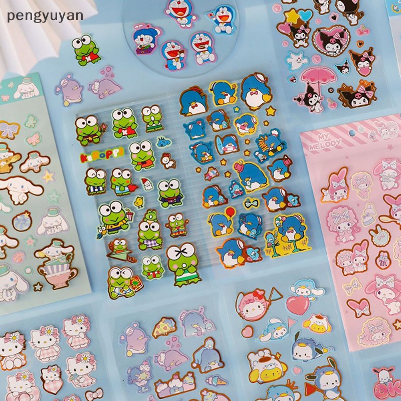 [pengyuyan] Nhãn Dán Pvc Mạ Đồng Hình Động Vật Hoạt Hình Dễ Thương Chống Thấm Nước Trang Trí Sổ Tay Diy Hàn Quốc [Mới]