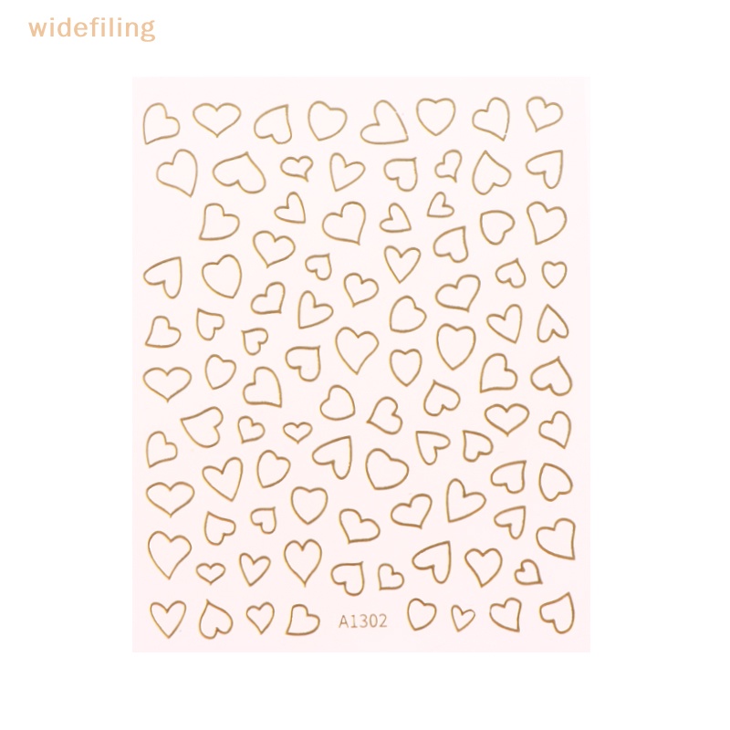 Miếng Dán Trang Trí Móng Tay Hình Trái Tim Màu Vàng Hồng Dành Cho Nữ