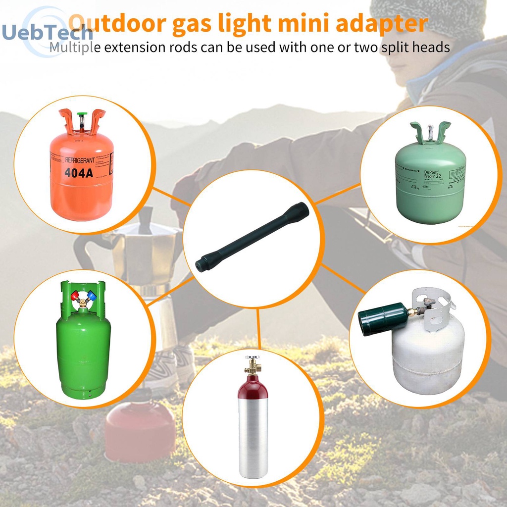 Đầu Nối Chuyển Đổi Đèn Gas Mini Bằng Hợp Kim Nhôm Siêu Nhẹ