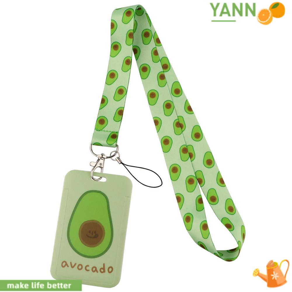 Giá Đỡ Huy Hiệu ID Yan1 Có Dây Đeo Dacron Màu Xanh Lá Quả Bơ Mới Dành Cho Văn Phòng