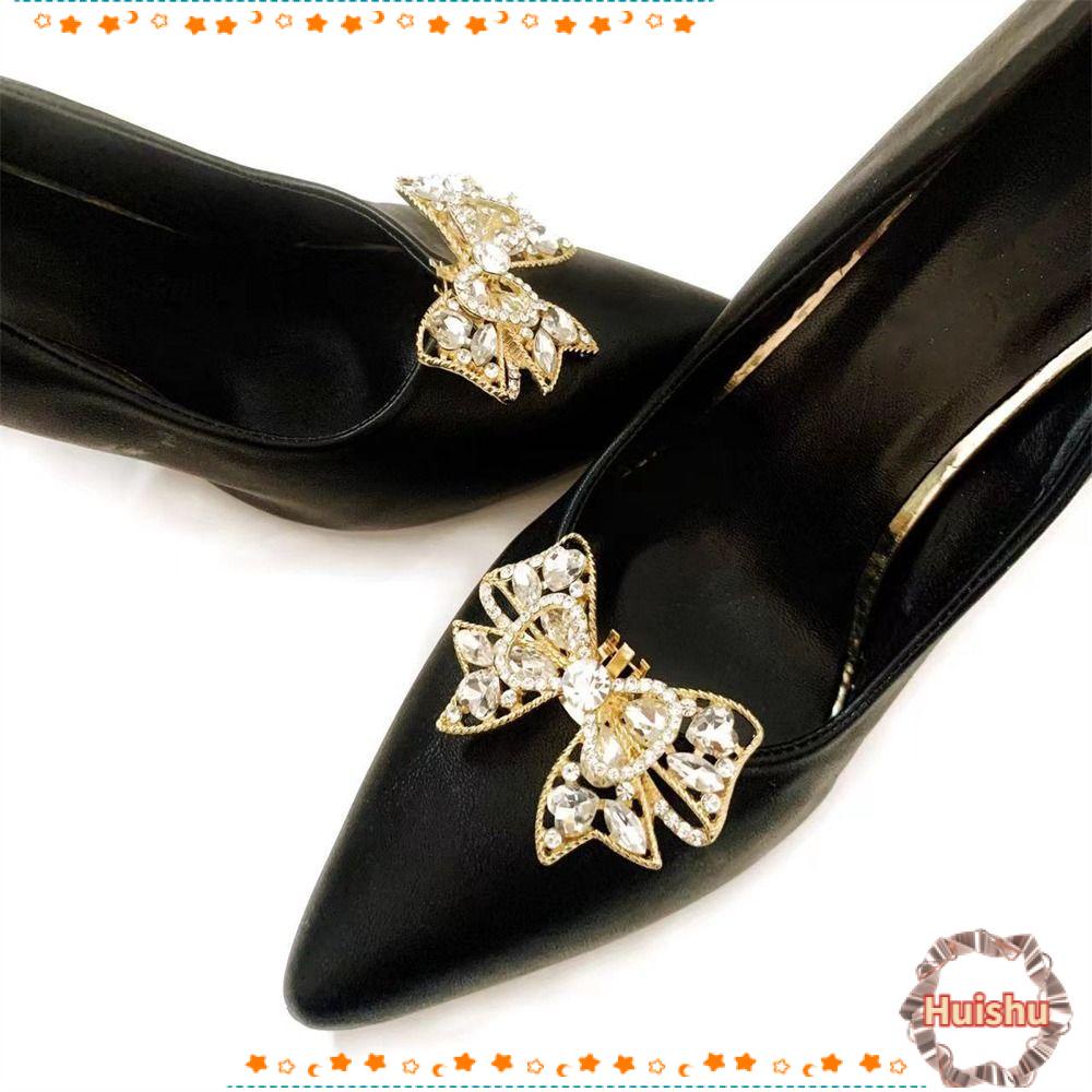 1 Khóa Kẹp Pha Lê Lấp Lánh Trang Sức Hình Giày Cao Gót Có Thể Tháo Rời
