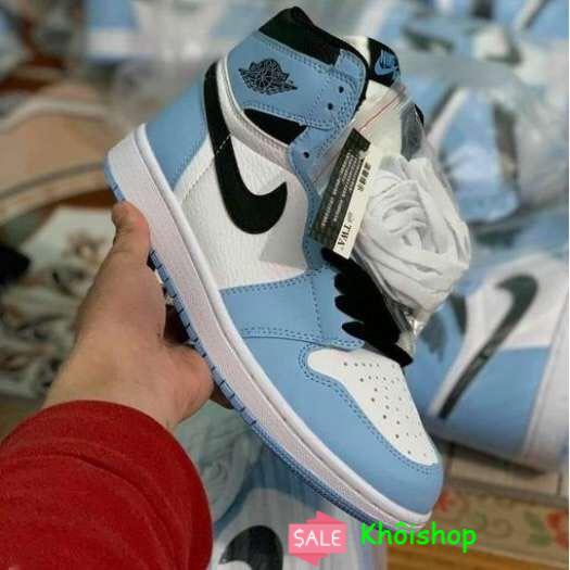 Giày Thể Thao Jordan 1 xanh dương cao cổ, Giày JD1 nam nữ siêu hot Full Box