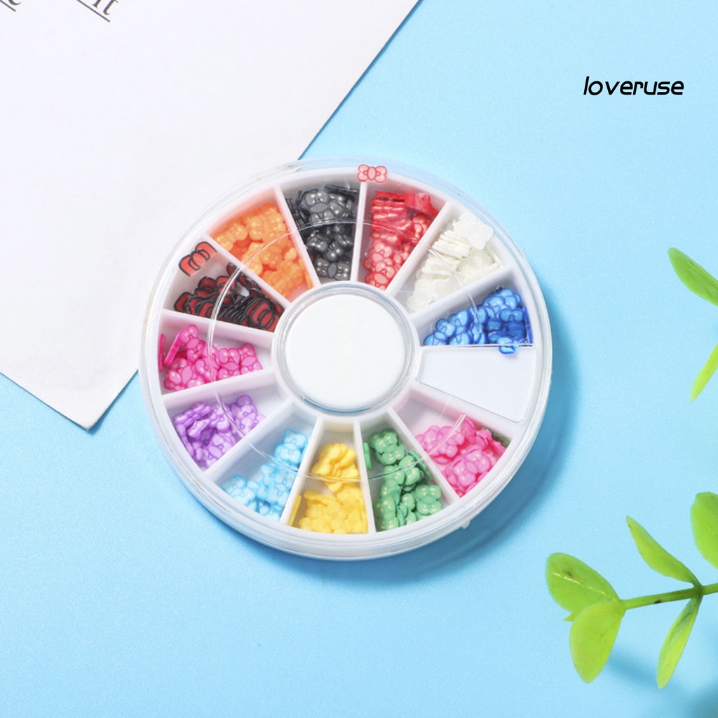 1 Hộp Phụ Kiện Trang Trí Móng Tay Siêu Mỏng Tạo Hiệu Ứng 3D DIY Charms Dành Cho Nữ