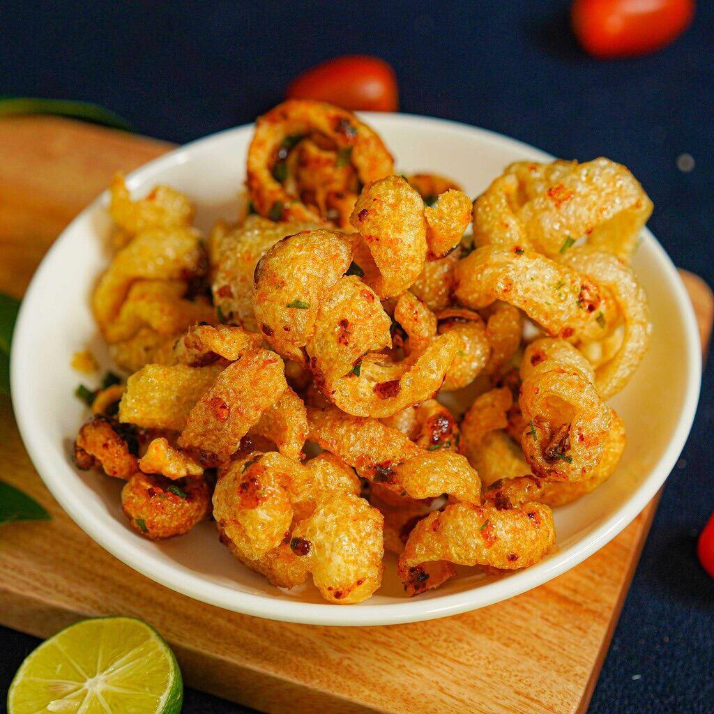 1KG Da heo chiên mắm hành ĂN GÌ SÀI GÒN, da heo nguyên miếng chiên giòn rụm, ăn là ghiền