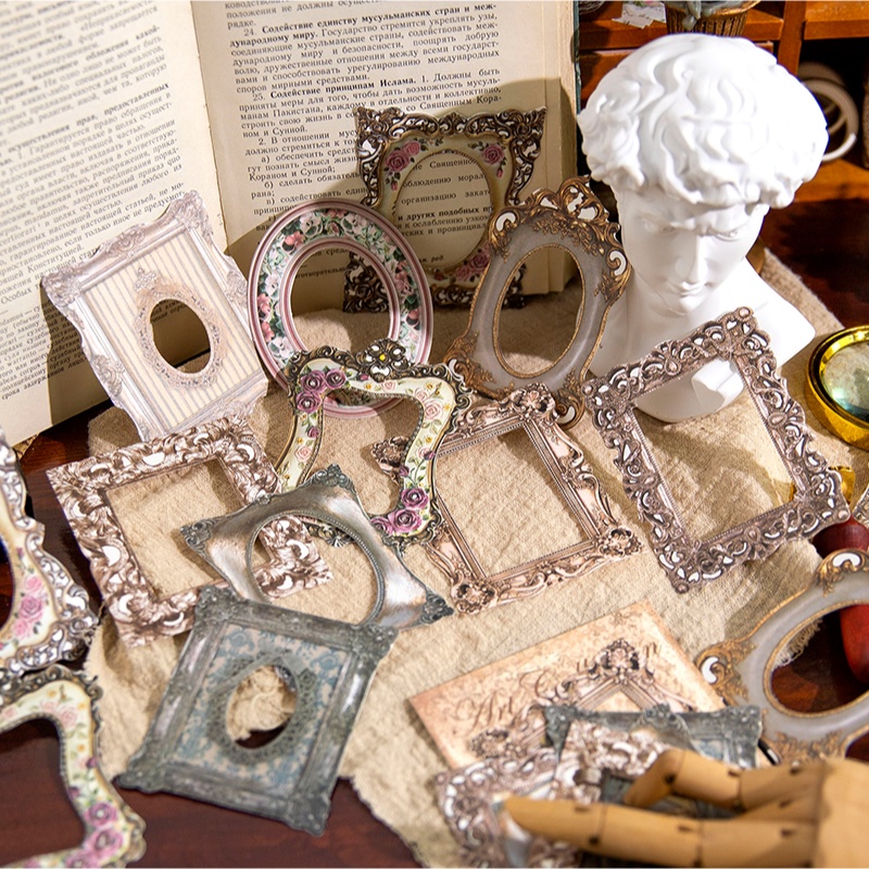 Bộ 30 Thẻ Giấy Đánh Dấu Sổ Lưu Niệm diy Khung Rỗng Cổ Điển