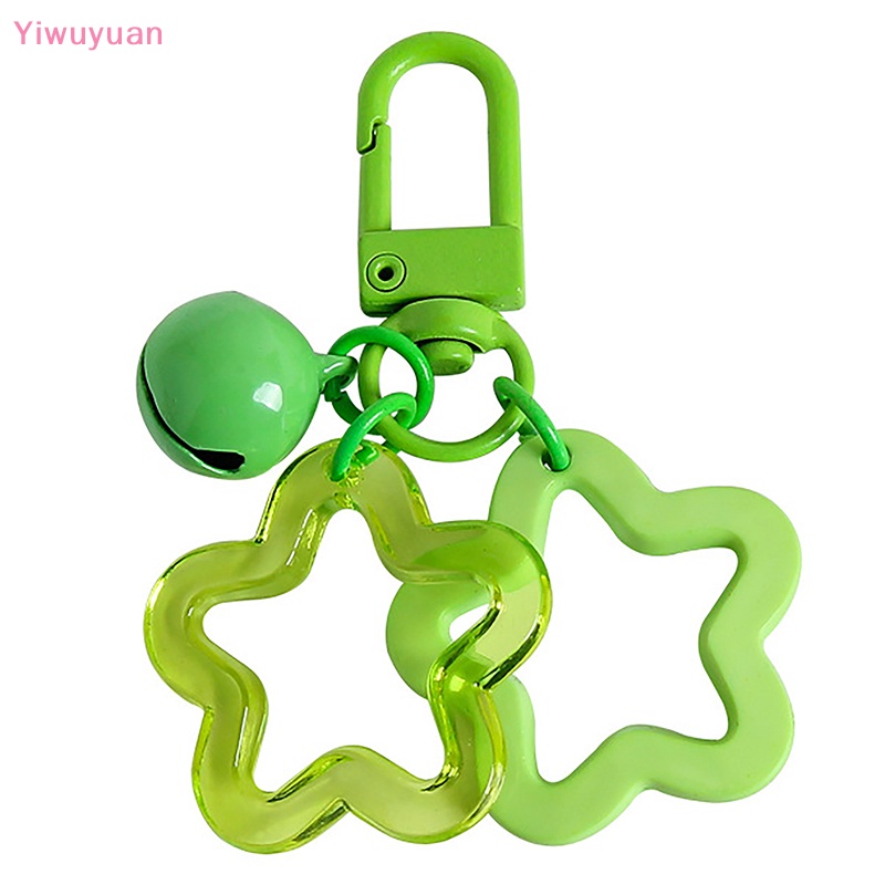 &lt; Yiwuyuan &gt; Móc Khóa Acrylic Hình Ngôi Sao Năm Cánh Sáng Tạo Phụ Kiện Cho Ba Lô / Túi Xách / Quà Tình Bạn