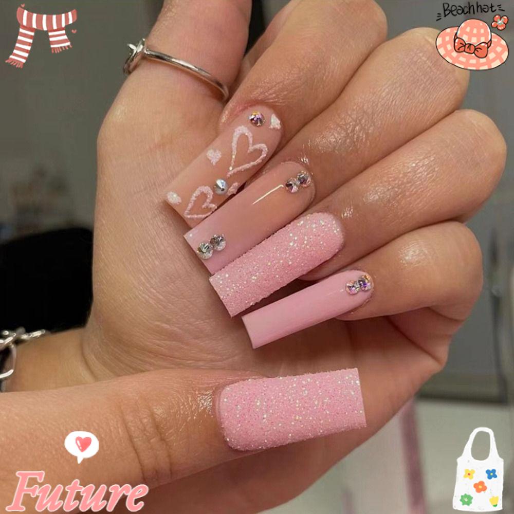 FUTURE Bộ 24 Móng Tay Giả Che Phủ Toàn Diện Tháo Rời Được