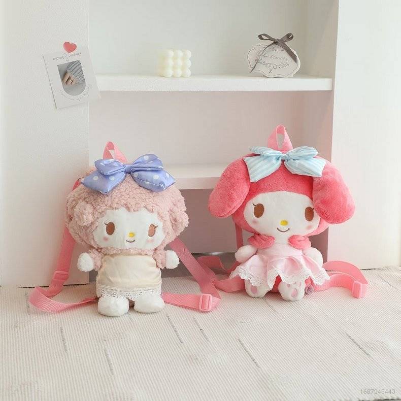 SANRIO Ba Lô Nhồi Bông Hình Cừu My Melody Dễ Thương Cho Bé Gái