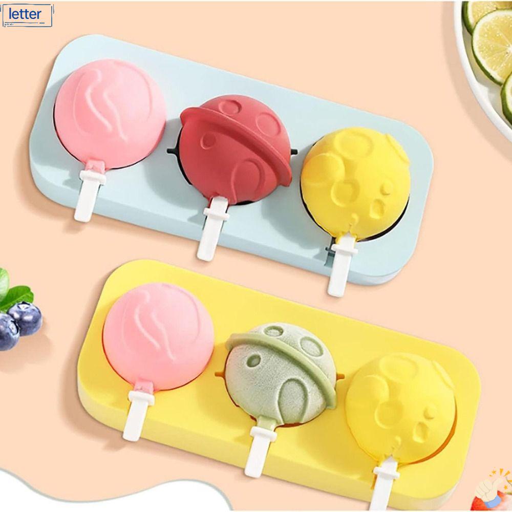 Khuôn Làm Kem Que Bằng Silicon Họa Tiết Hoạt Hình Dễ Thương Cho Bé