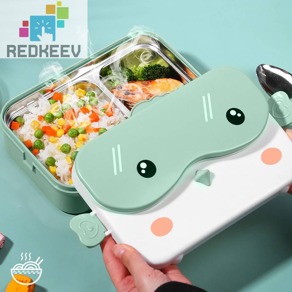 Hộp cơm Cách Nhiệt Chống Tràn In Hoạt Hình Dễ Thương Cho Học Sinh