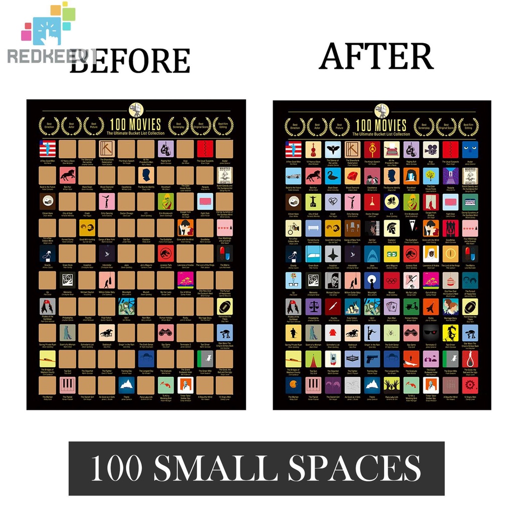 Set 100 Tấm Poster Dán Tường Trang Trí In Chữ Must-See