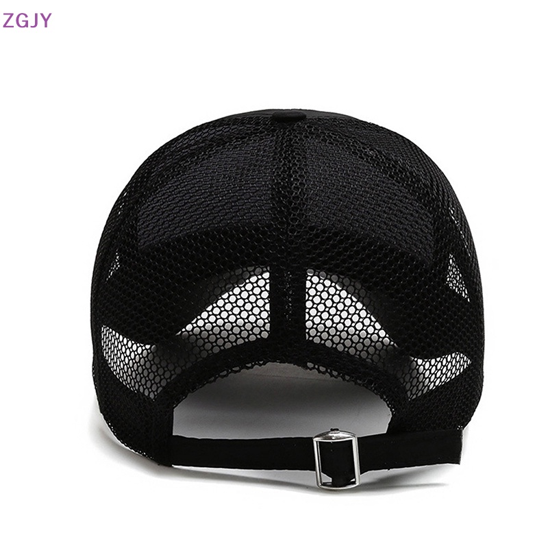 Mũ Lưỡi Trai Màu Trơn Phối Lưới Thoáng Khí Thời Trang Mùa Hè Cho Nam Mới