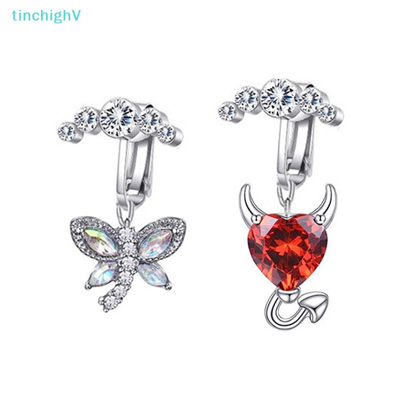[TinchighV] 1 Khuyên Rốn Giả Kẹp Rốn Hình Trái Tim / Bướm Quyến Rũ