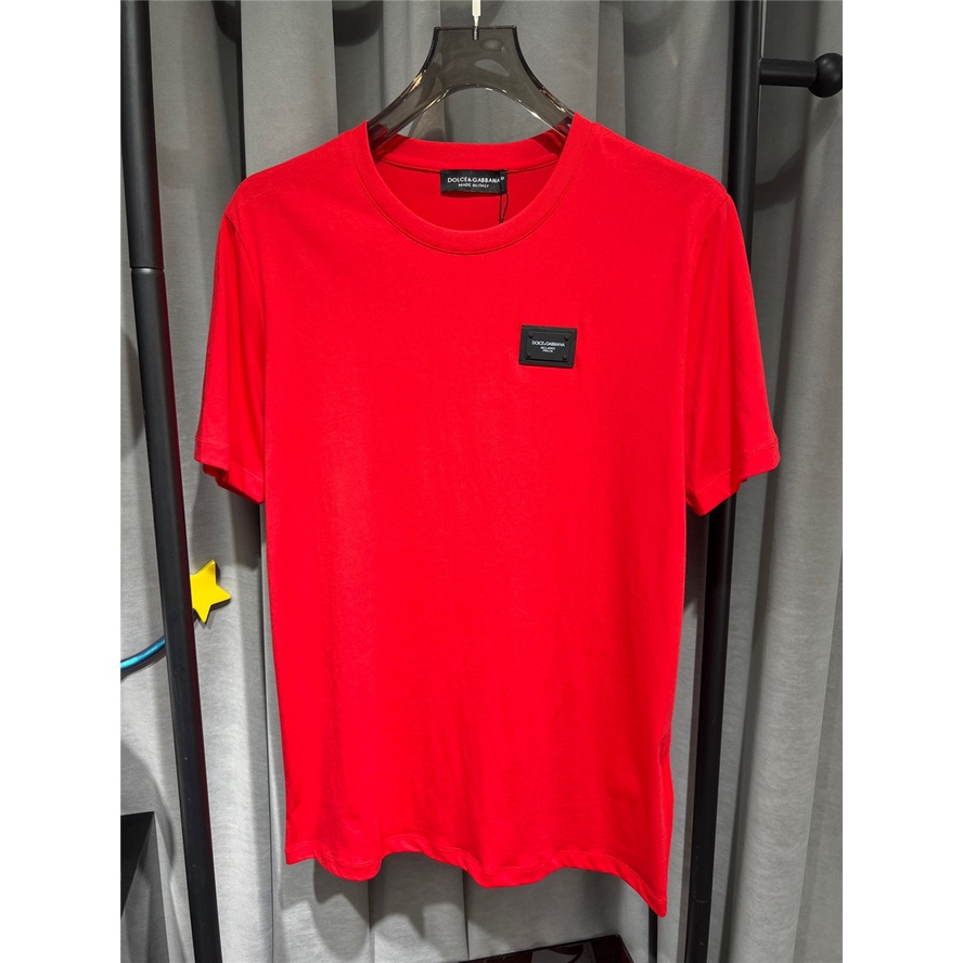 Áo Thun cotton Ngắn Tay Thêu logo Kim Loại Mới Dành Cho Nam D0LCE & GABBA Size S-4XL