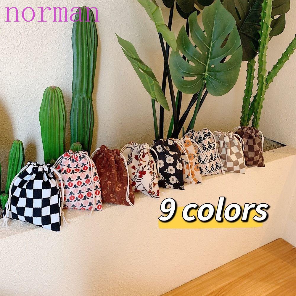 NORMAN Túi Đựng Mỹ Phẩm In Hoa Có Dây Đeo Cổ Tay Tiện Dụng Khi Đi Du Lịch