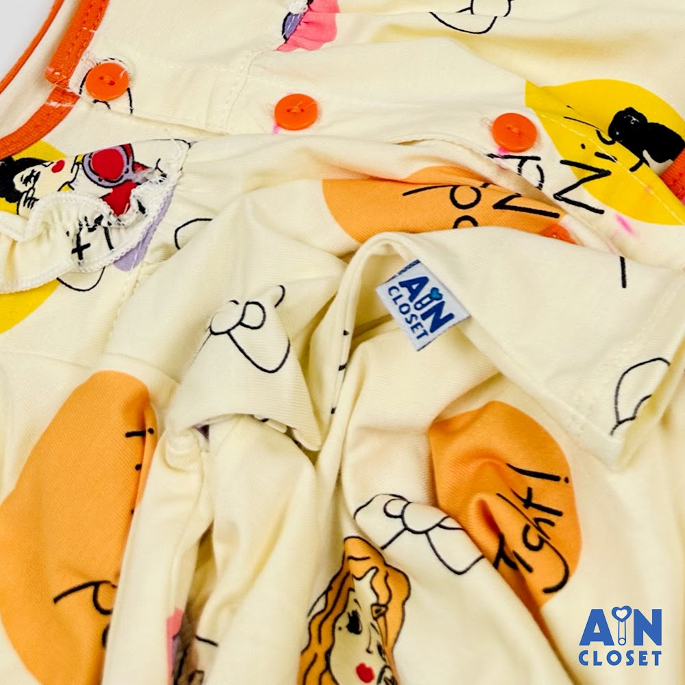 Bộ quần áo Dài bé gái họa tiết Miss Goodnight thun cotton - AICDBGBFUMPI - AIN Closet