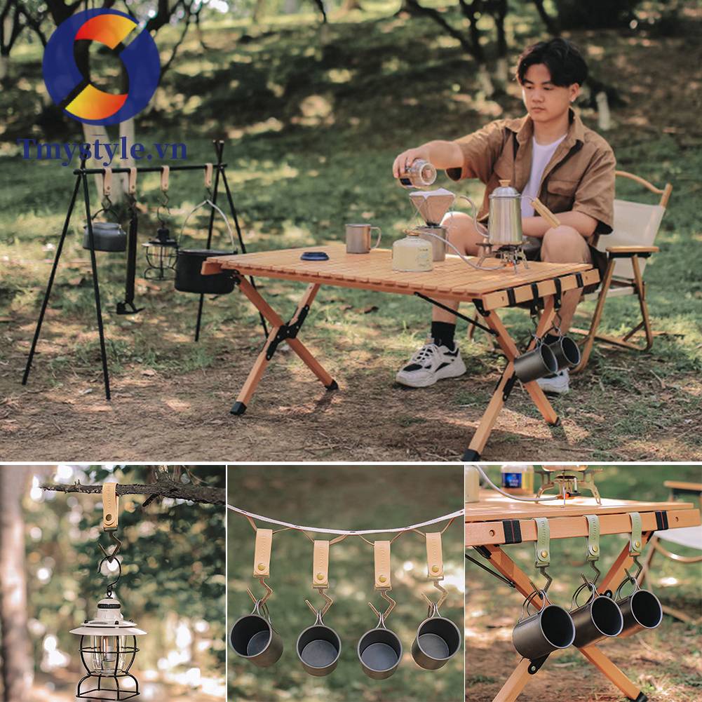 Móc Treo Đồ Bằng Da PU Đa Năng Tiện Dụng Khi Đi Cắm Trại