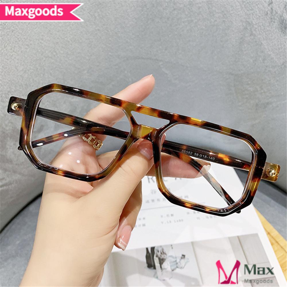 MAXG Kính Mát Họa Tiết Da Báo Phong Cách Retro Thời Trang Cho Nữ