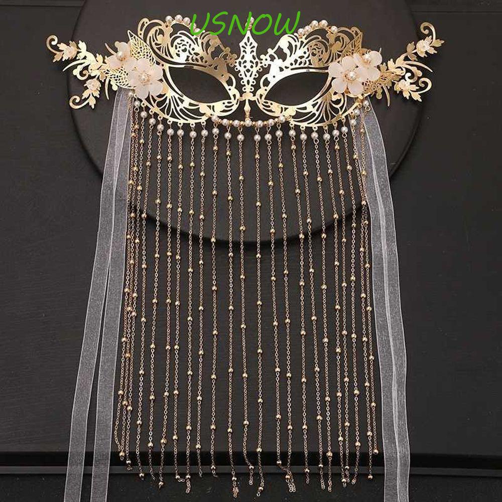 USNOW Phụ Kiện Che Mặt Bằng Hợp Kim Phong Cách Trung Hoa Tinh Tế