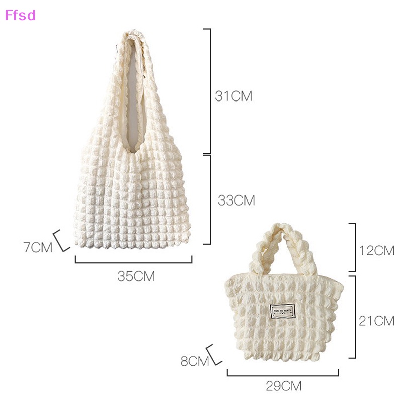 {Ffsd} Túi Xách Đeo Vai Chiffon Cỡ Lớn Kẻ Sọc Caro Trái Tim Phong Cách Hàn Quốc Ngọt Ngào Thời Trang Ngọt Ngào Cho Nữ Hàng Ngày * Bán Chạy