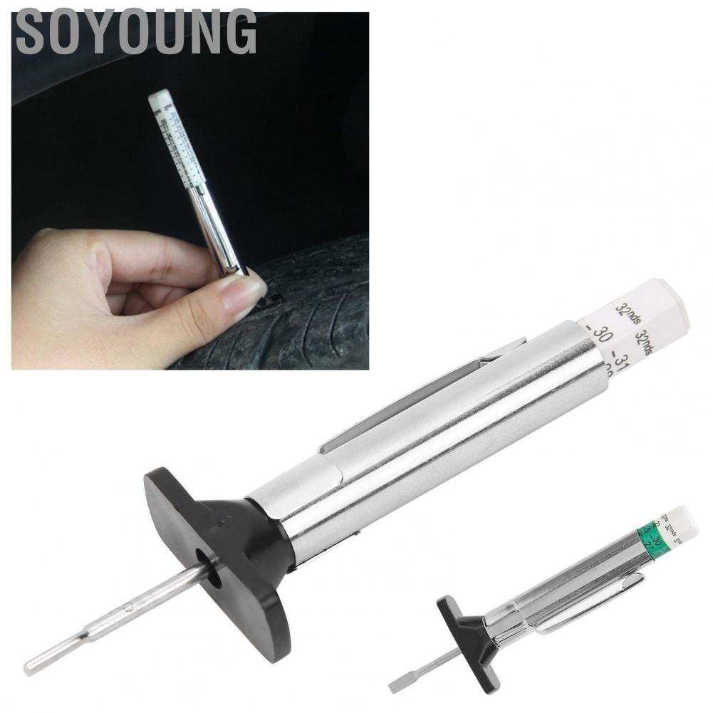 Soyoung 0-25mm Car Tire Tread Depth Gauge Tester Portable Tyre Measuring Tool Universal Inspection Tools
