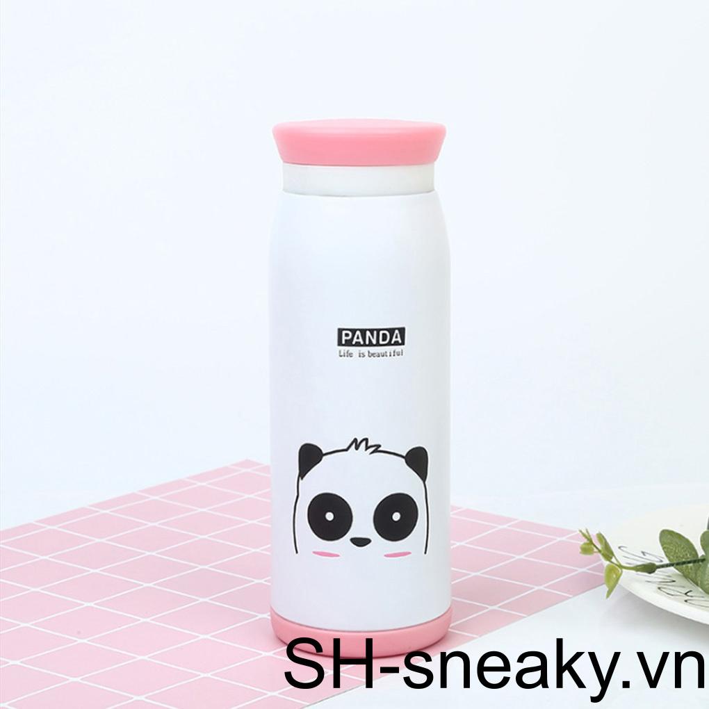 Bình Nước Inox 500ML Họa Tiết Động Vật Hoạt Hình Dễ Thương