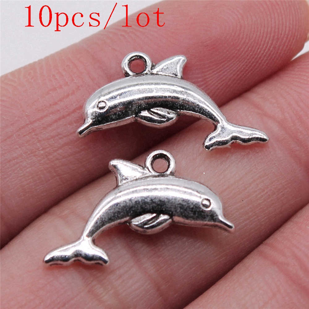 Charms Mặt Dây Chuyền Hình Cá Heo