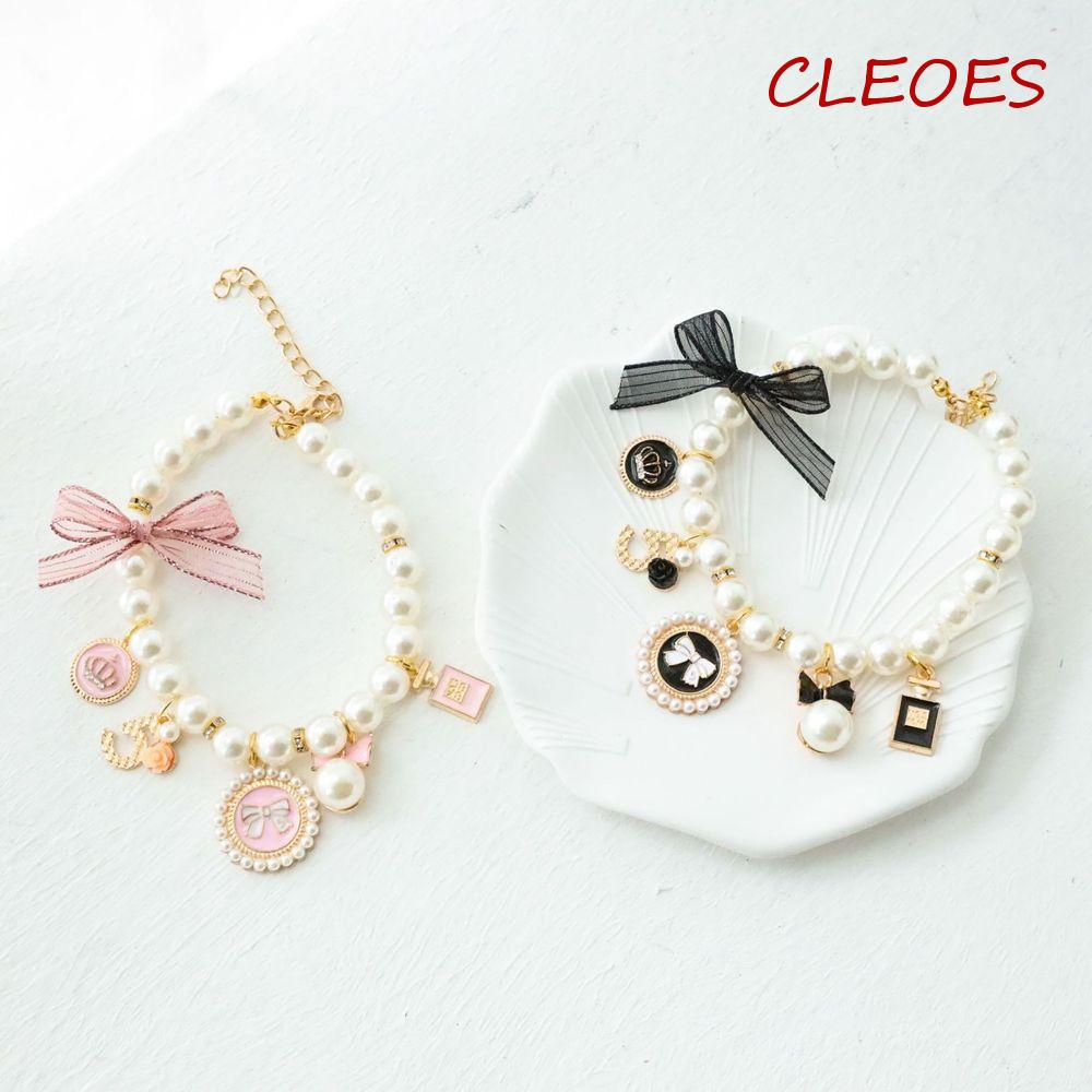 CLEOES Vòng Cổ HìNh Nơ ĐíNh Đá ThờI Trang Cho Thú Cưng