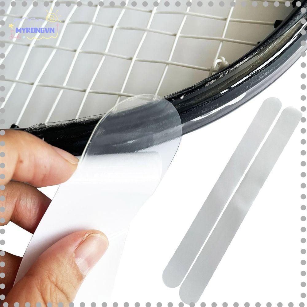 MYRONGVN Bộ 2 Miếng Dán Đầu Vợt Tennis Trong Suốt Giảm Tác Động Và Ma Sát