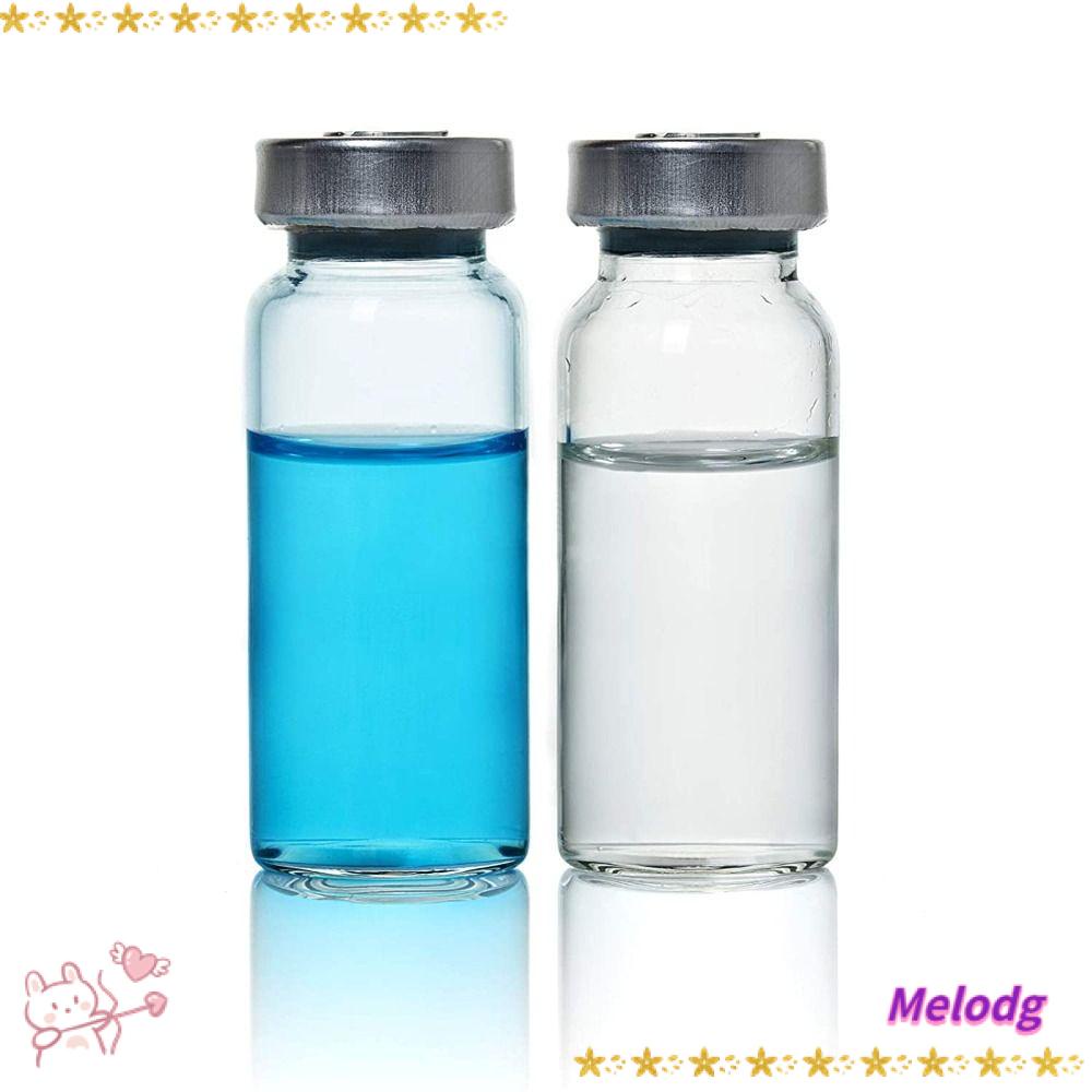 MELODG Set 10 Bình Thủy Tinh Trong Suốt Nắp Lật Rộng 10ml Kèm Đầu Cao Su Chăm Sóc Da