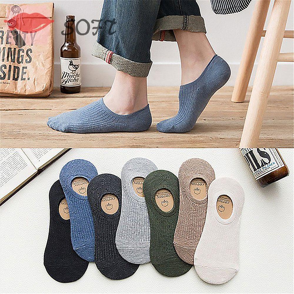 SOFTNESS 1 Đôi Vớ Thể Thao Ngắn Thoải Mái Cho Nam