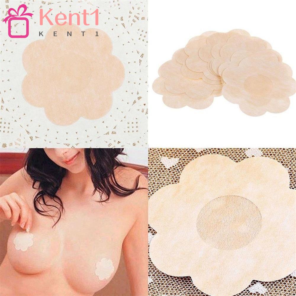 KENT1 Set 10 Miếng Dán Ngực Chống Chảy Xệ Tự Dính Hình Hoa Quyến Rũ Dành Cho Nữ