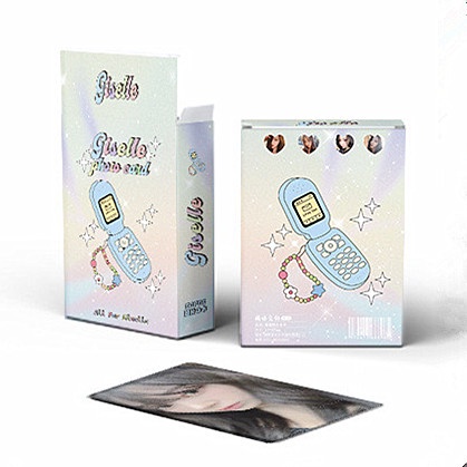50pcs/box GISELLE AESPA Photocards Album Laser Lomo Cards Solo Kpop Collection LETAOTAO2023