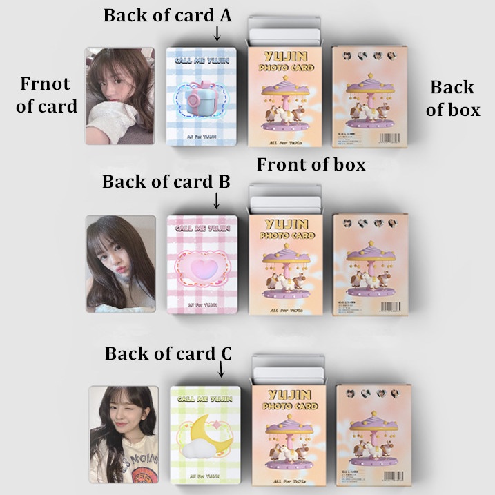 50pcs/box YUJIN IVE Photocards Album Laser Lomo Cards Solo Kpop Collection LETAOTAO2023