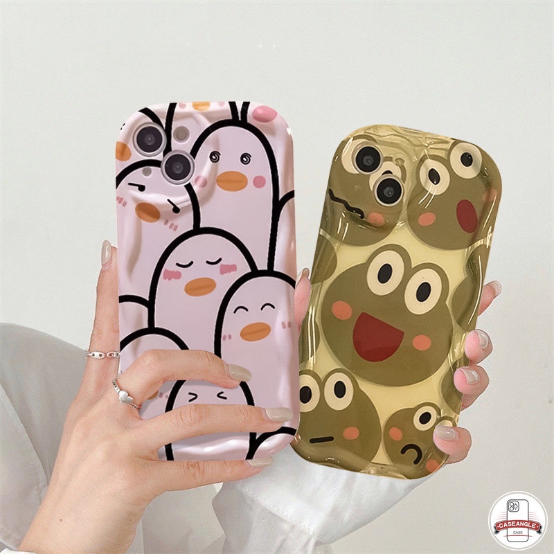 Ốp Điện Thoại Mềm Hình Vịt / Ếch 3D Cho Oppo A15 A7 A96 A17 A1K A95 A16 A57 A9 A77S A54 A74 A17K A5s A77 A55 A16s A76 A12 A31 A3s A5 A53 2020 A52 A15s