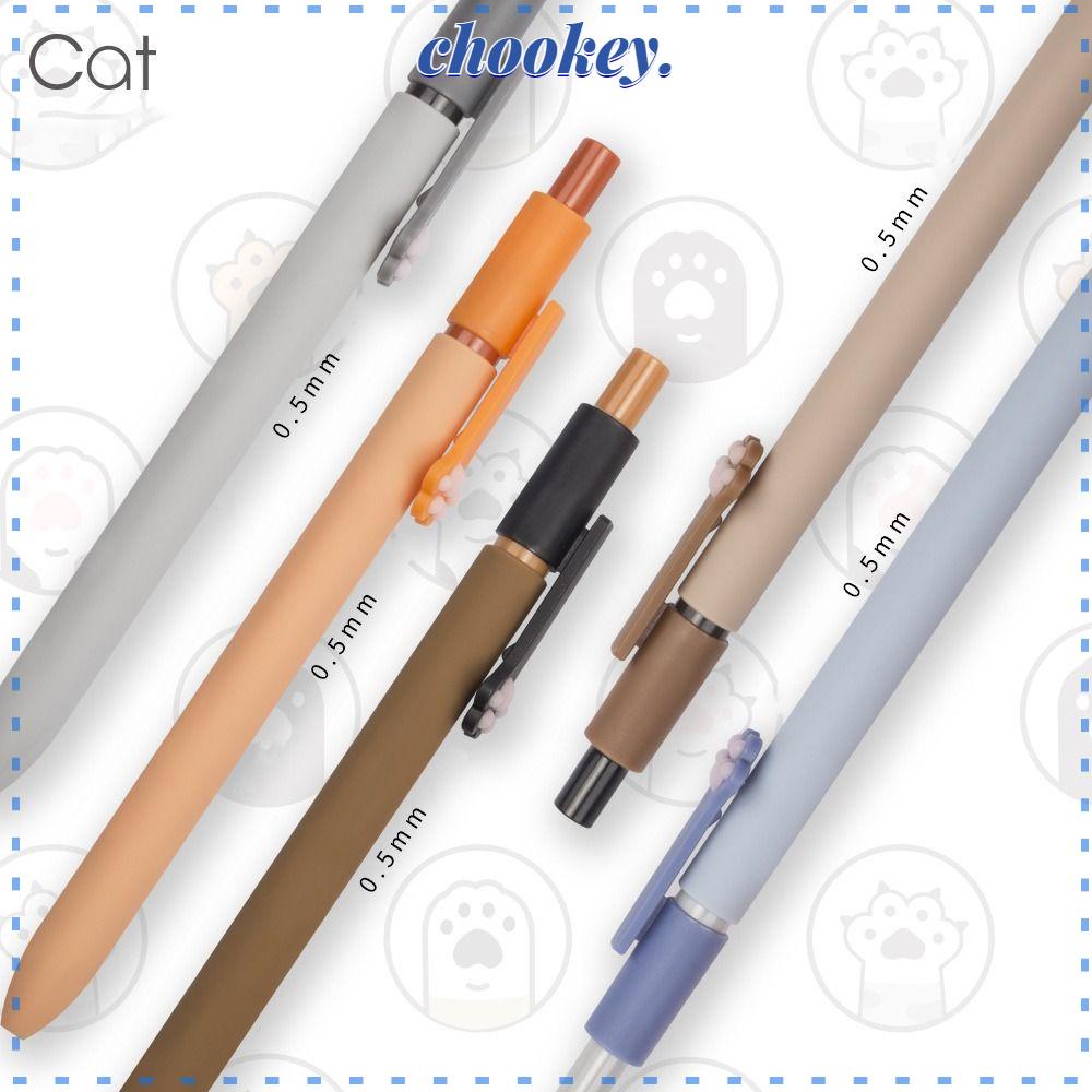 CHOOKEY Set 5 Bút Mực Đen Kiểu Dáng Sáng Tạo