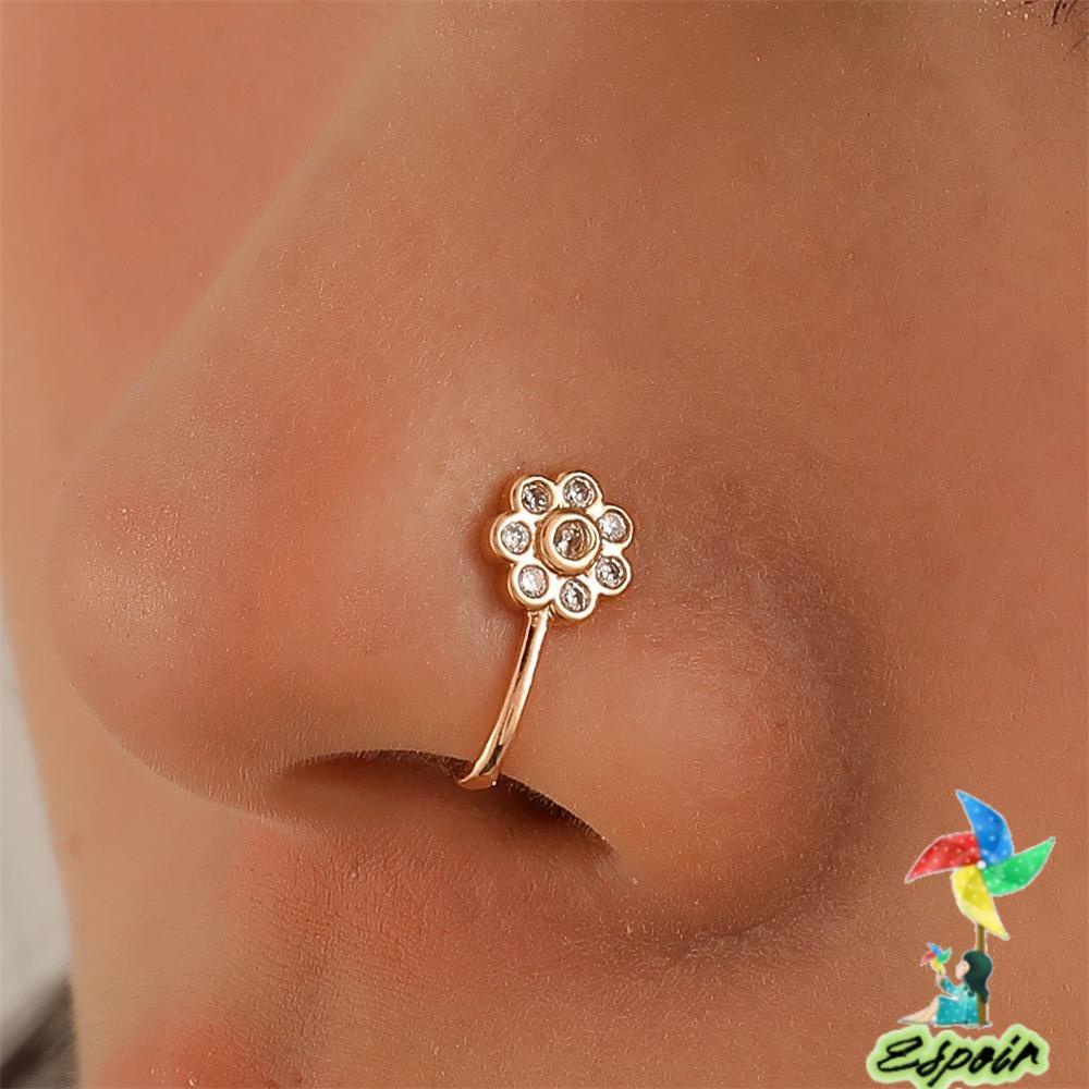 ESPO 1 Khuyên Xỏ Mũi Mạ Vàng Thanh Lịch Thời Trang Cho Nữ