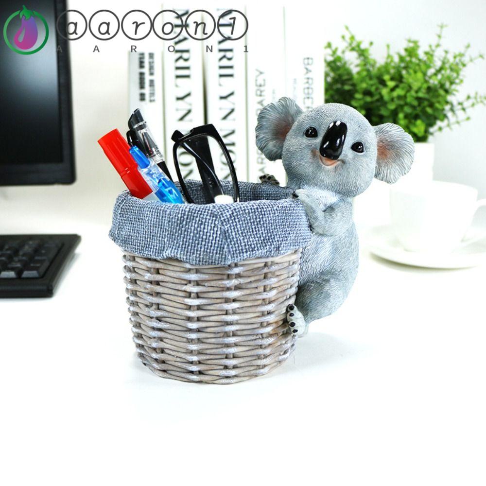 AARON1 Hộp Đựng Bút Hình Động Vật Bằng Nhựa Resin Không Độc Hại Dễ Sử Dụng Trang Trí Bàn Làm Việc