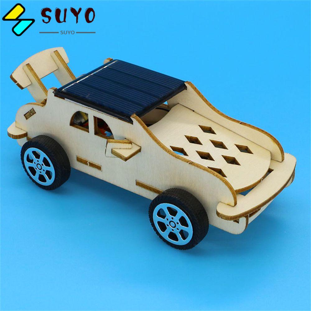 SUYO Bộ Đồ Chơi Xe Gỗ Năng Lượng Mặt Trời Cho Bé